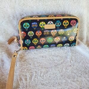 Consuela Tiny Pattern - Black Sugar Skull Wristlet Wallet